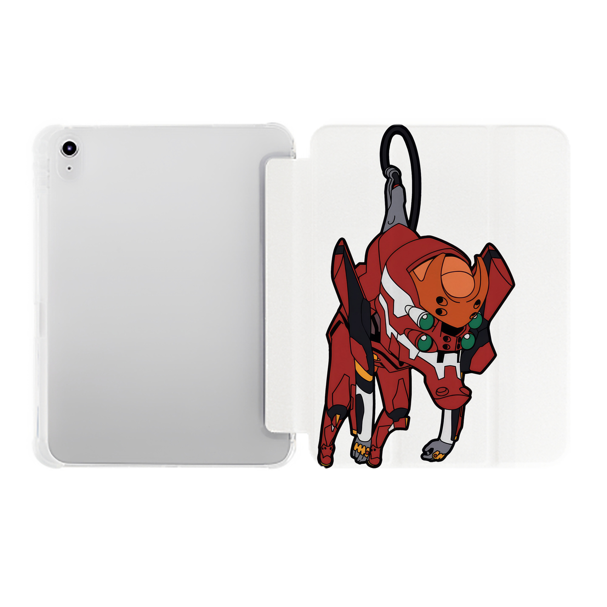 （画像用） EVA 新世紀エヴァンゲリオン IPad ケース ペン収納付き 三つ折りスタンド PUレザー×シリコン 対応機種9.5/10.5/10.9インチ